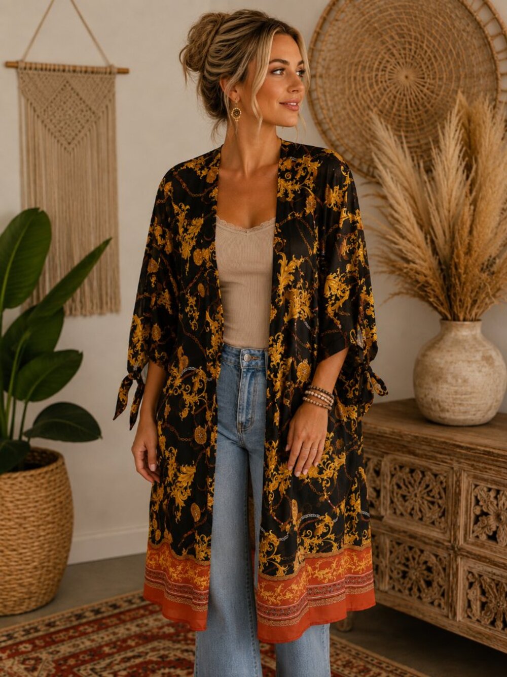 Size large boho kimono